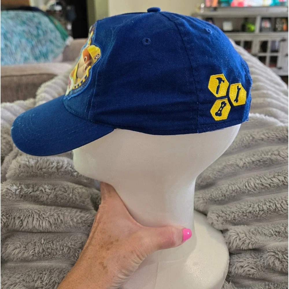 Paw Patrol Boys Blue Snapback Baseball Hat Chase Marshall Rubble Graphic Cap